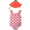 Zoocchini - Baby Ruffled Swimsuit & Sun Hat Set, Strawberry, 6-12M - cutbabycare.com | baby boutique & care hub* Cheap