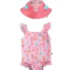 Zoocchini - 2Pk Baby Ruffled Swimsuit & Sun Hat Set, Seahorse - cutbabycare.com | baby boutique & care hub* Sale