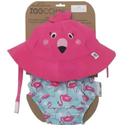 Zoocchini - Swim Diaper & Sunhat Set, Flamingo - cutbabycare.com | baby boutique & care hub* Flash Sale
