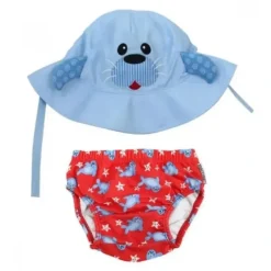 Zoochini - Baby Boy Swim Diaper & Sun Hat Set, Sunny The Seal - cutbabycare.com | baby boutique & care hub* Cheap